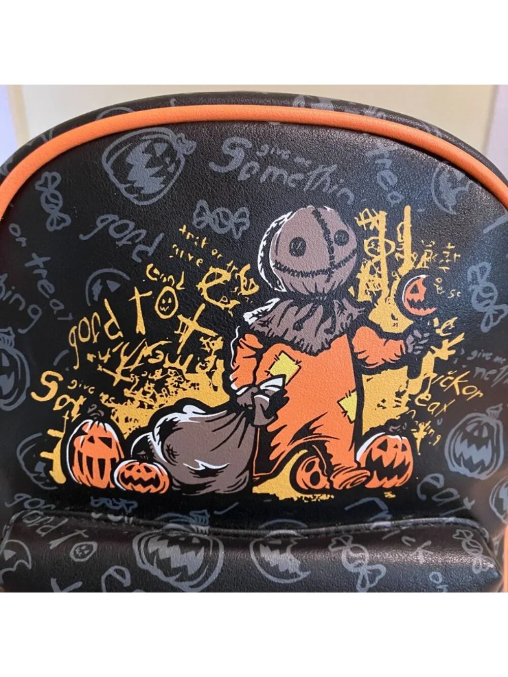 Trick R Treat Unisex Sam Halloween Hot Topic Mini Backpack Black Orange HA NWT